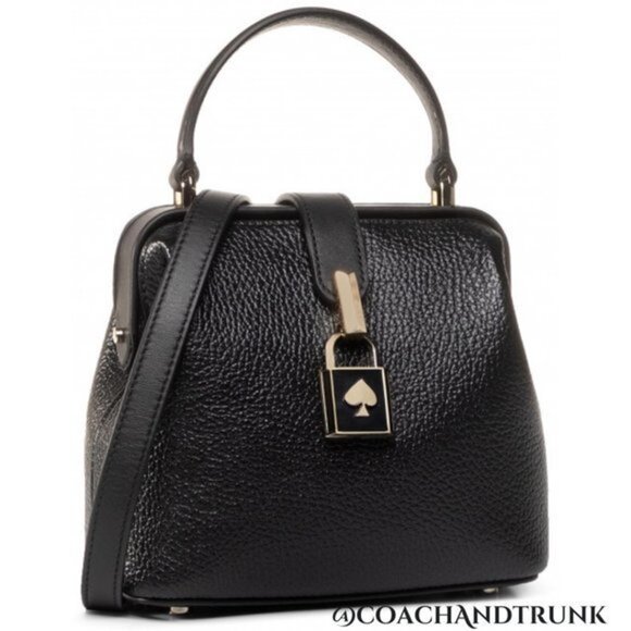 2 Pc KATE SPADE Black Italian Leather Remedy Bag & Cabana Dot Card Case NWT - Picture 9 of 11